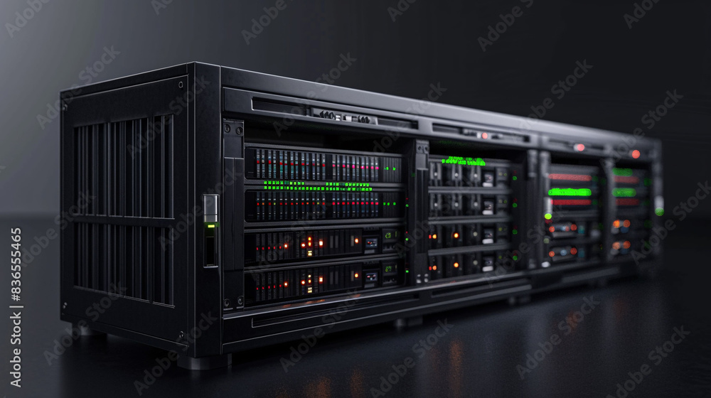 Computer server room background, network server database center scene illustration Computer server room background, network server database center scene illustration