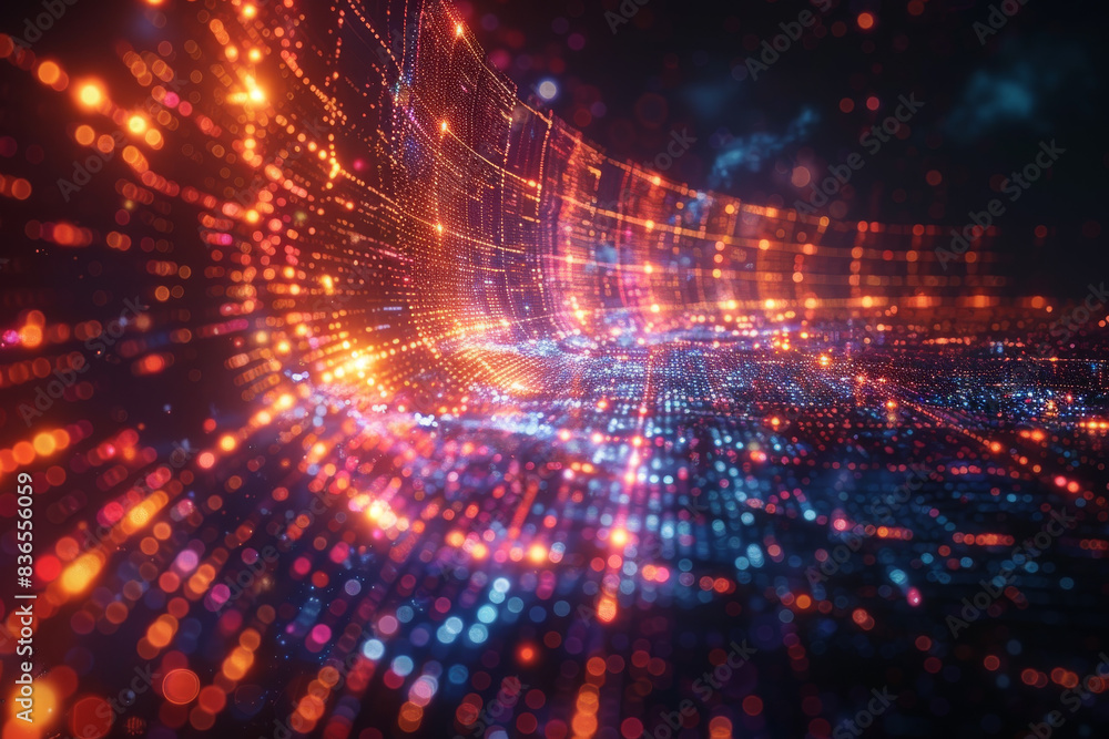 Digital background for tech, AI, neural networks, data, audio, graphics Digital background for tech, AI, neural networks, data, audio, graphics