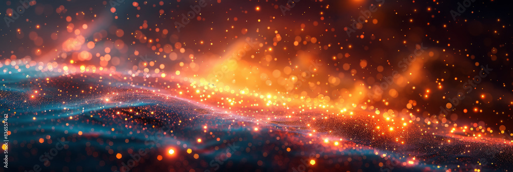 Obraz premium Digital background for tech, AI, neural networks, data, audio, graphics