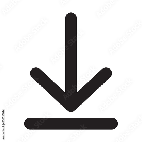 Download down arrow line icon