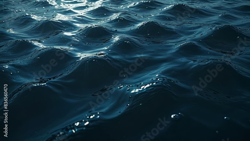 Abstract Blue Water Surface Texture