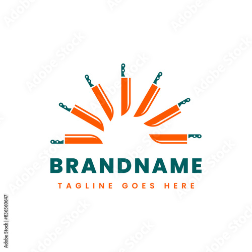 Sunrise Knife Logo, Perfect for Culinary Brands, Knifemakers, and Chefs