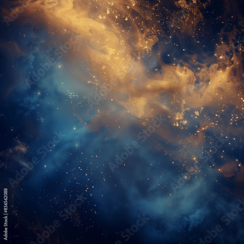 Epic Dynamic Blue and Gold Spotlight Background