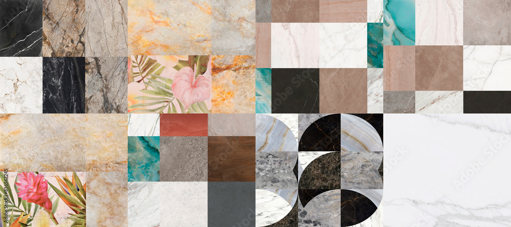 Seamless patchwork pattern with beautiful pattern combination in natural style. Print for fabric or digital use. Interior design Seamless patchwork pattern with beautiful pattern combination in natural style. Print for fabric or digital use. Interior design