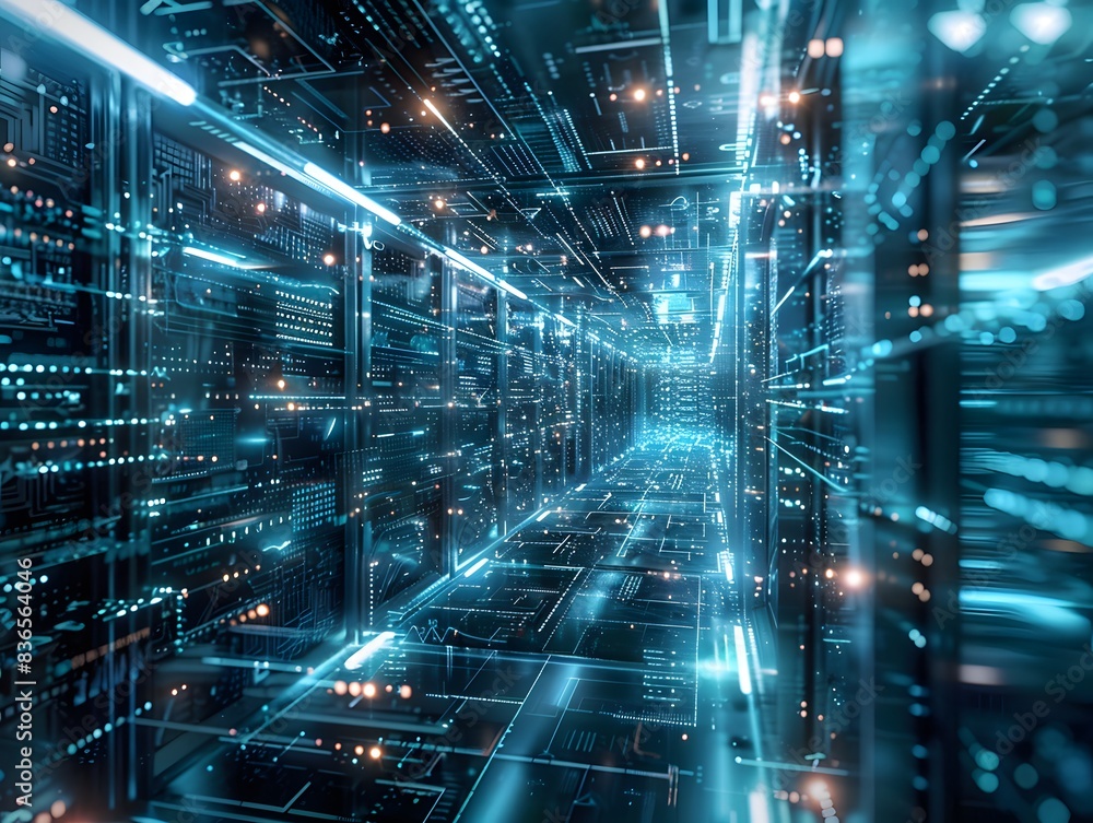 Illustration of Processing data at the edge of the network, closer to where it is generated, to reduce latency and improve real-time decision-making. Ai Generate. Illustration of Processing data at the edge of the network, closer to where it is generated, to reduce latency and improve real-time decision-making. Ai Generate.