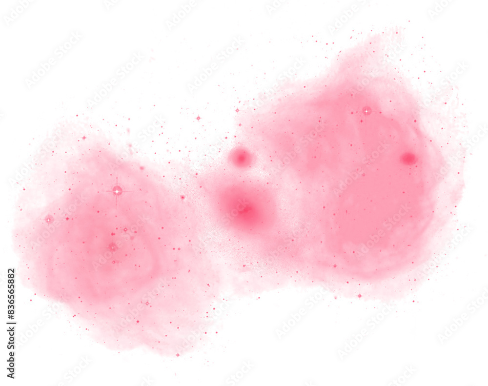 Red galaxies with cosmic dust and stars in a space with transparent background Red galaxies with cosmic dust and stars in a space with transparent background