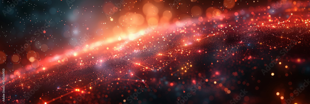 Fototapeta premium Digital background for tech, AI, neural networks, data, audio, graphics
