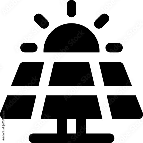 solar panel icon. vector glyph icon for your website, mobile, presentation, and logo design.