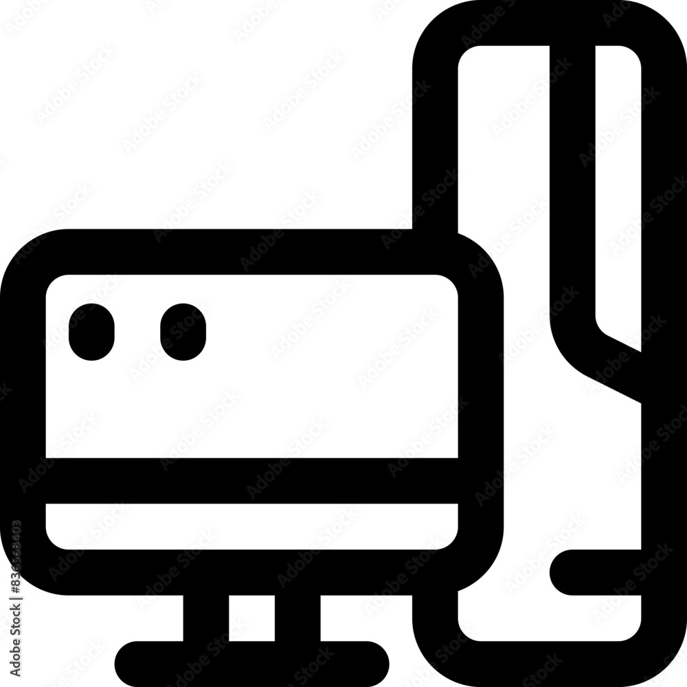 computer icon. vector line icon for your website, mobile, presentation, and logo design. computer icon. vector line icon for your website, mobile, presentation, and logo design.