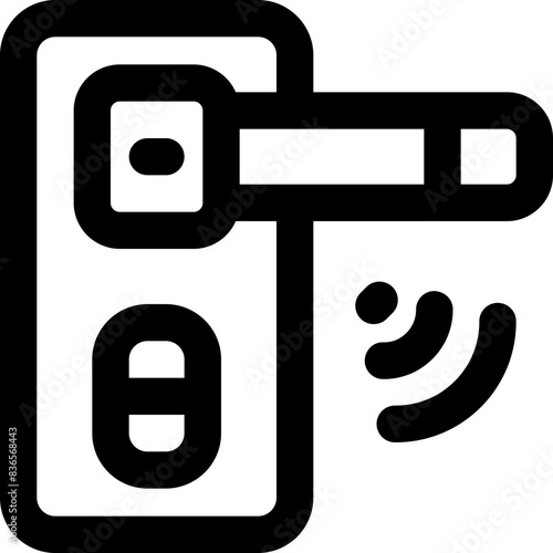 smart door icon. vector line icon for your website, mobile, presentation, and logo design.