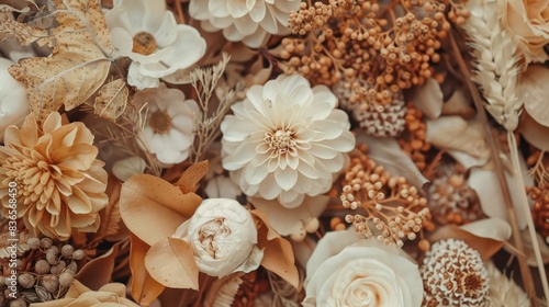classic dried floral and botanical background © Khoirul