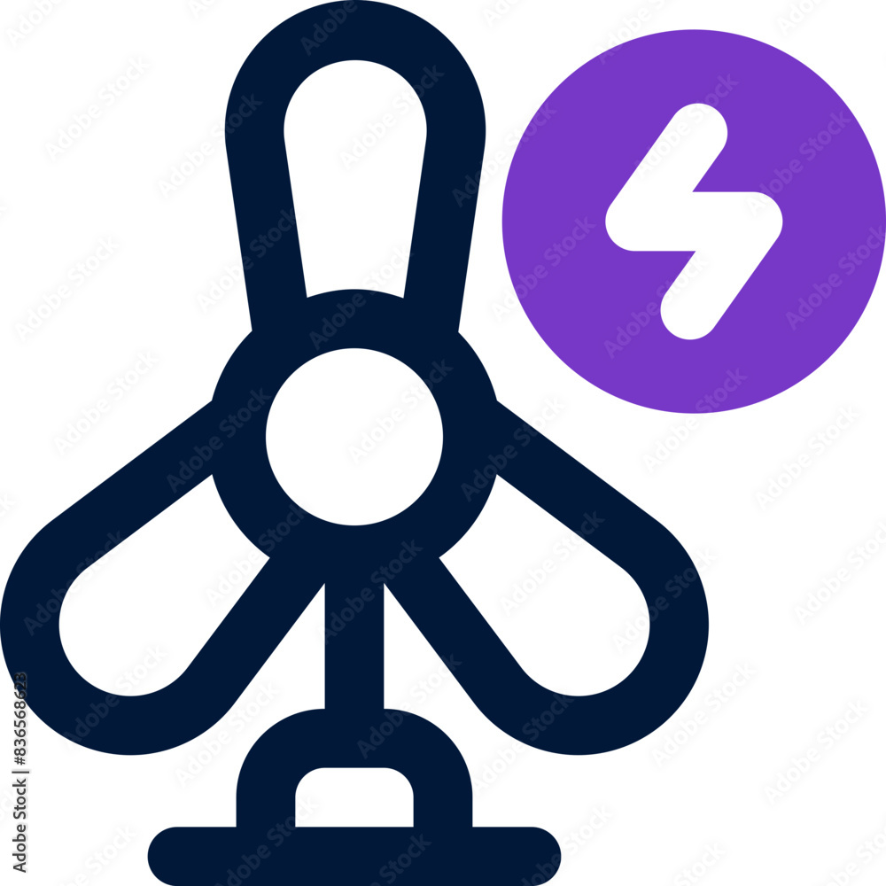 Obraz premium windmill icon. vector dual tone icon for your website, mobile, presentation, and logo design.