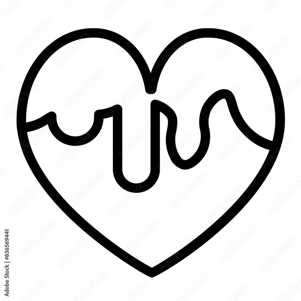 heart meltsline icon style heart meltsline icon style