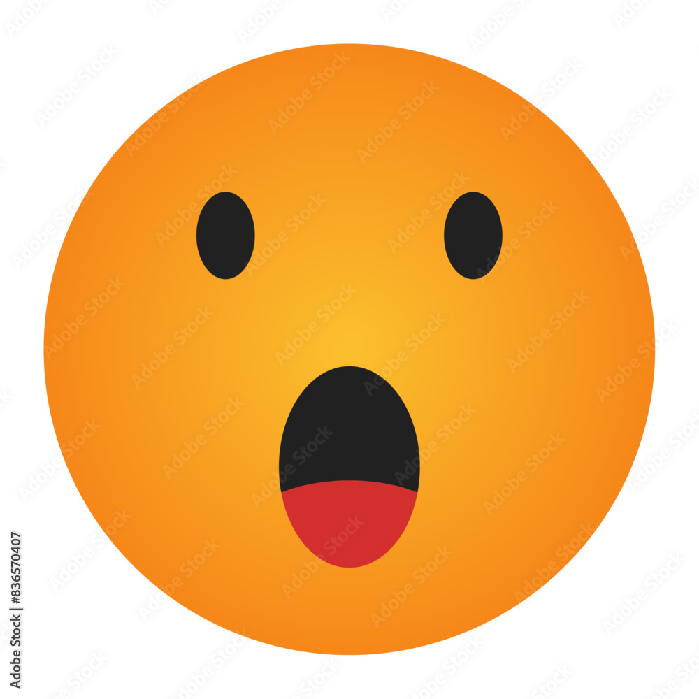 Fototapeta premium shocked face expression icon 