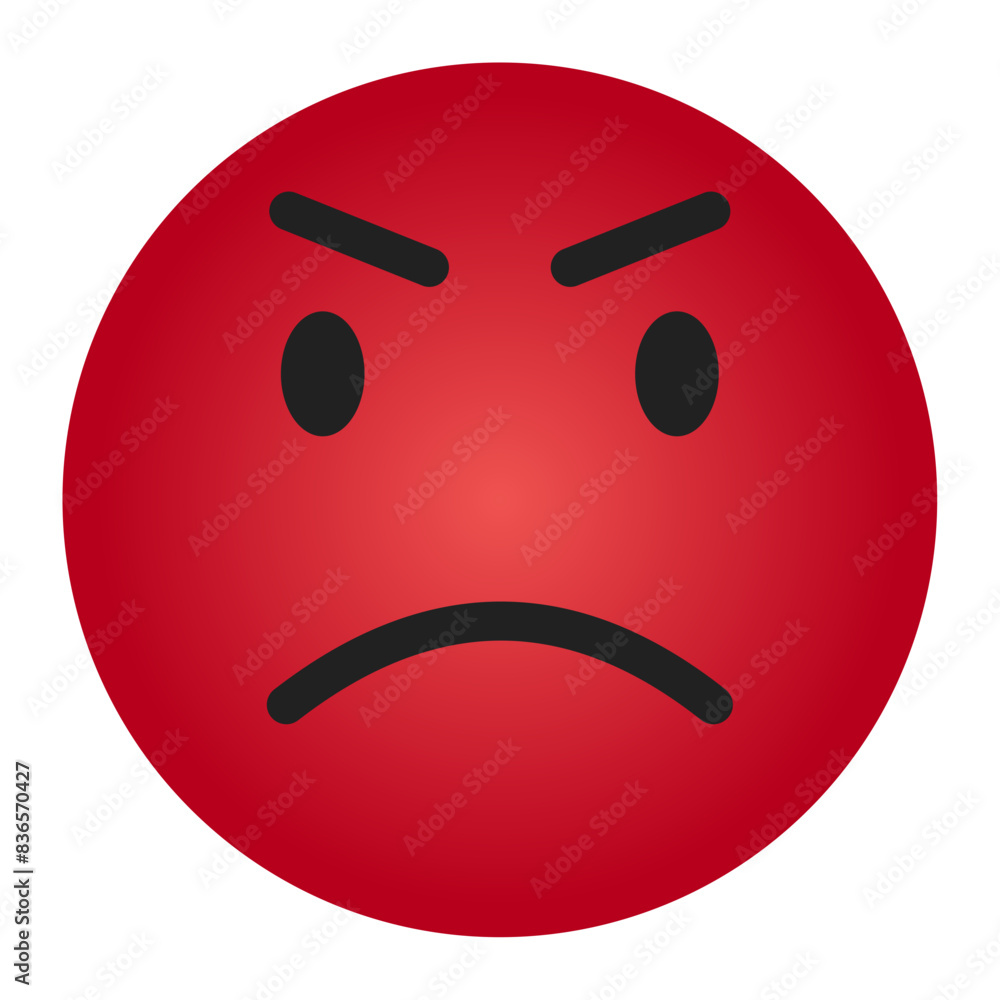 Fototapeta premium angry face expression icon 