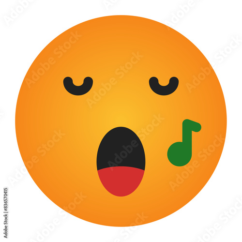 sing face expression icon 