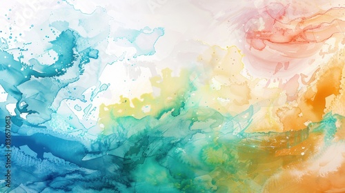 A rainbow watercolors splash, background