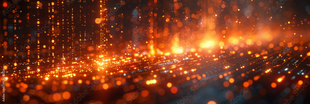 Naklejka premium Digital background for tech, AI, neural networks, data, audio, graphics