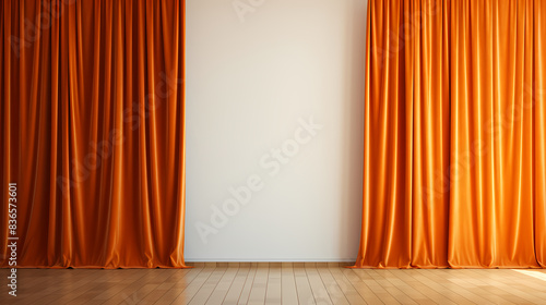 Orange Curtain Illustration