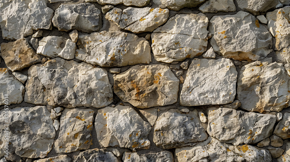 Ancient stone wall from an 18th-century castle or fortress, cracked bricks in close-up, featuring weathered Ancient stone wall from an 18th-century castle or fortress, cracked bricks in close-up, featuring weathered