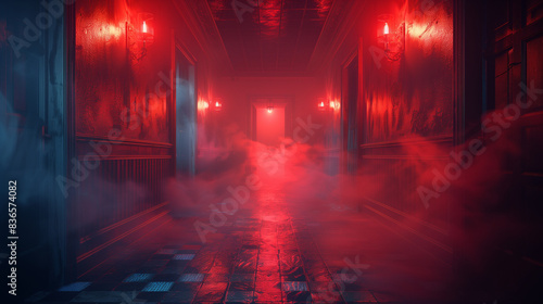 Generative AI, terrifying scene horror movie