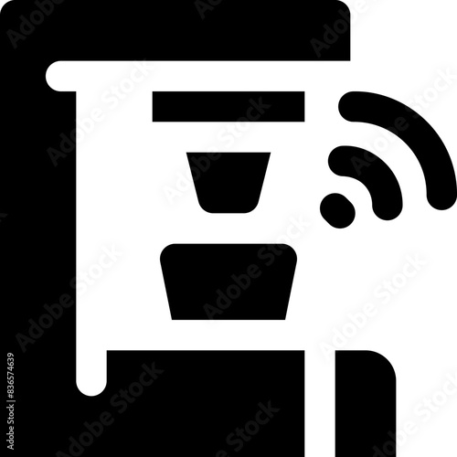coffee machine icon. vector glyph icon for your website, mobile, presentation, and logo design.