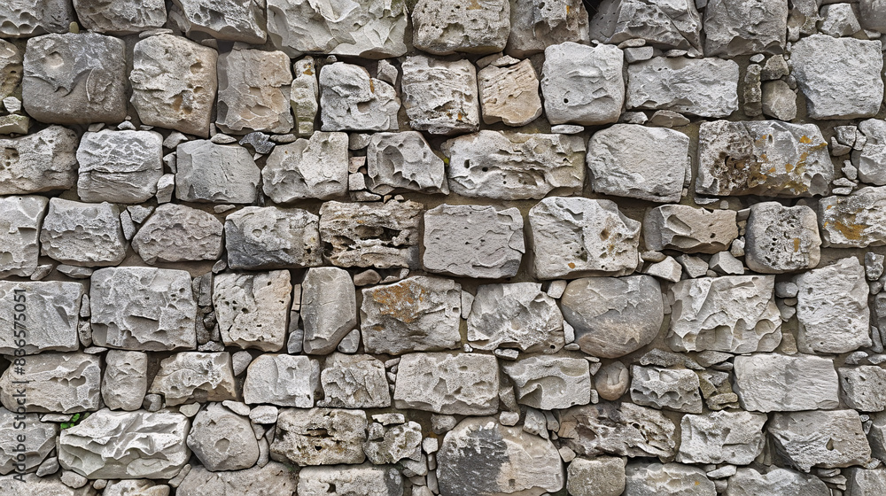 Ancient stone wall from an 18th-century castle or fortress, cracked bricks in close-up, featuring weathered Ancient stone wall from an 18th-century castle or fortress, cracked bricks in close-up, featuring weathered