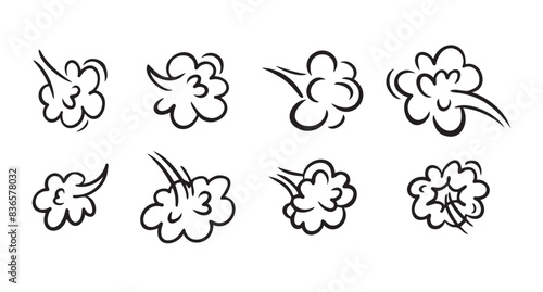 Comic fart cloud. Bad stink balloon. Smoke gas cloud in comic style. Explosion, angry breath.