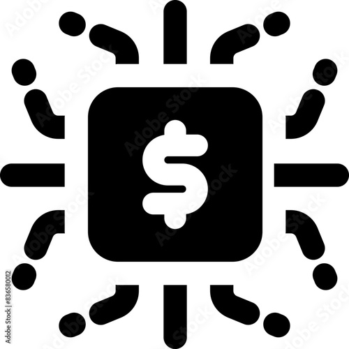 fintech icon. vector glyph icon for your website, mobile, presentation, and logo design.