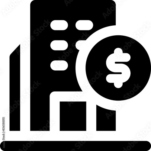 capital market icon. vector glyph icon for your website, mobile, presentation, and logo design.