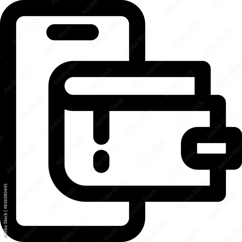 digital wallet icon. vector line icon for your website, mobile, presentation, and logo design. digital wallet icon. vector line icon for your website, mobile, presentation, and logo design.