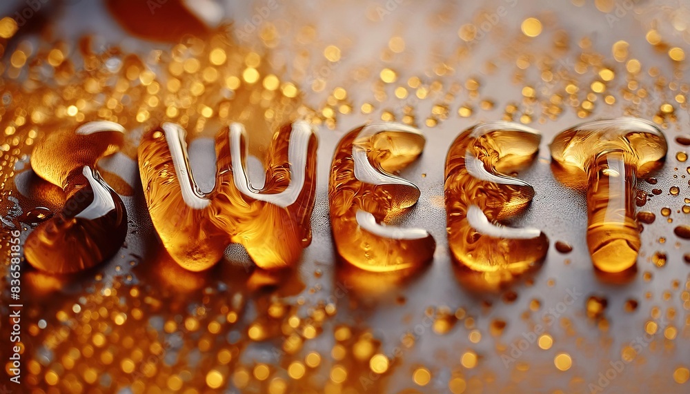 Golden Honey Text Art Design Golden Honey Text Art Design
