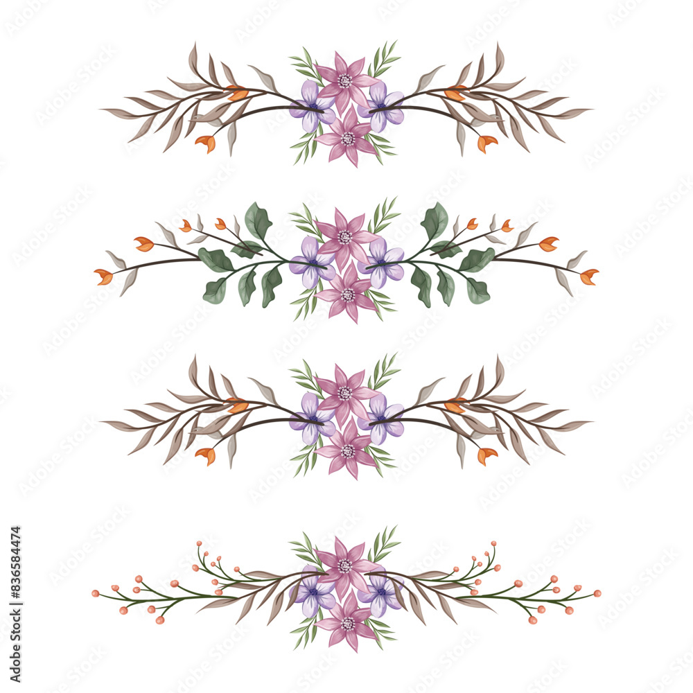 The Blooms Greenery Floral Foliage Ornament Corner Text Separator Elegance Framie for Invitations Card Template The Blooms Greenery Floral Foliage Ornament Corner Text Separator Elegance Framie for Invitations Card Template