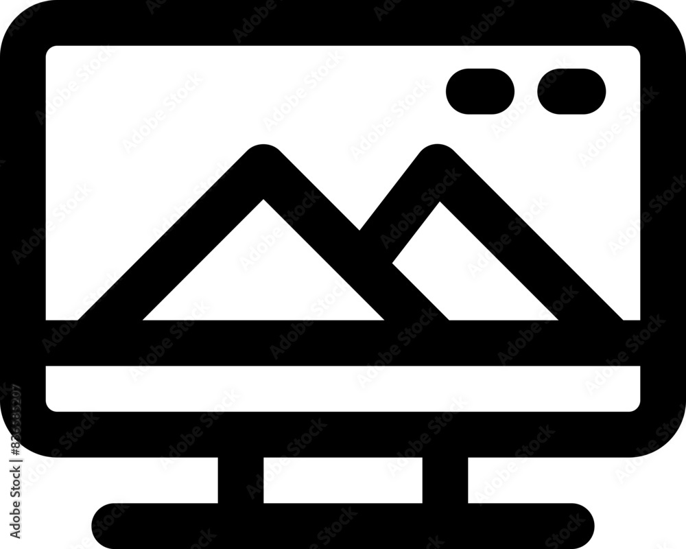 television icon. vector line icon for your website, mobile, presentation, and logo design. television icon. vector line icon for your website, mobile, presentation, and logo design.