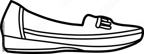 kiltie loafers vector outline illustration