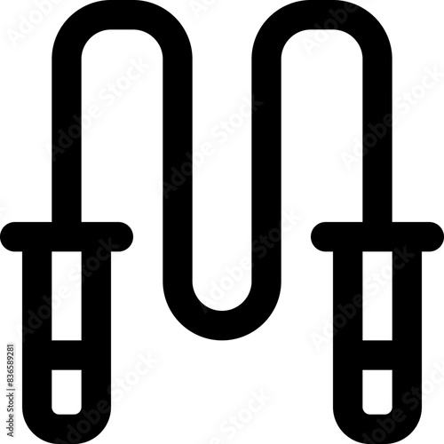 skipping rope icon. vector line icon for your website, mobile, presentation, and logo design.