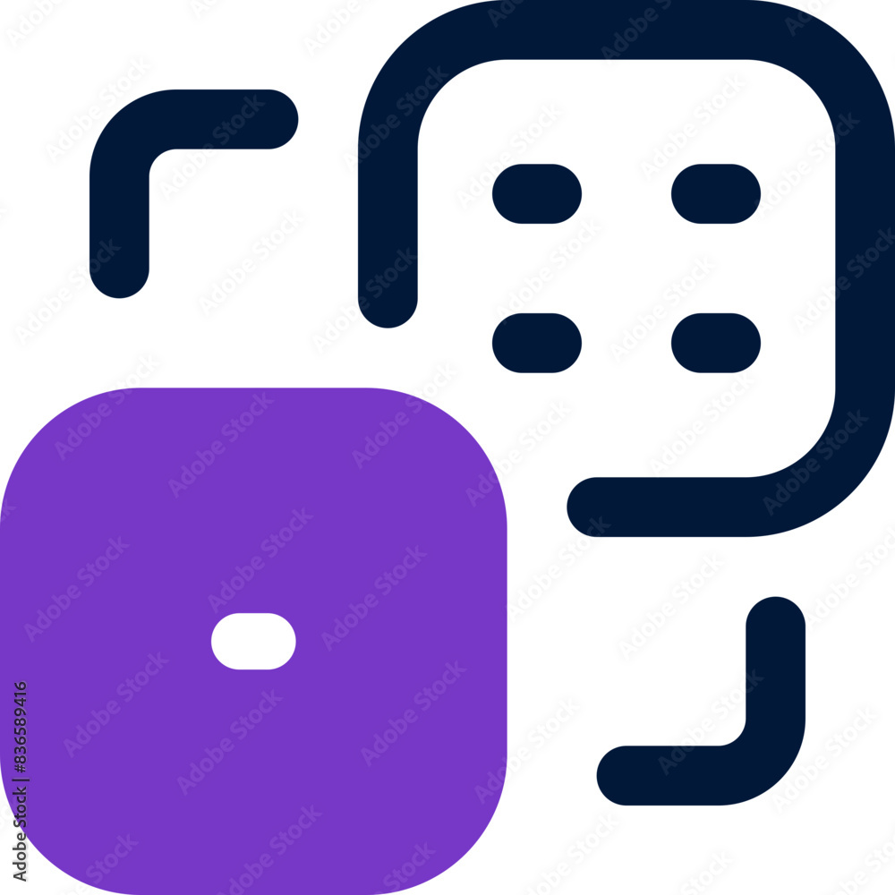 dice icon. vector dual tone icon for your website, mobile, presentation, and logo design. dice icon. vector dual tone icon for your website, mobile, presentation, and logo design.