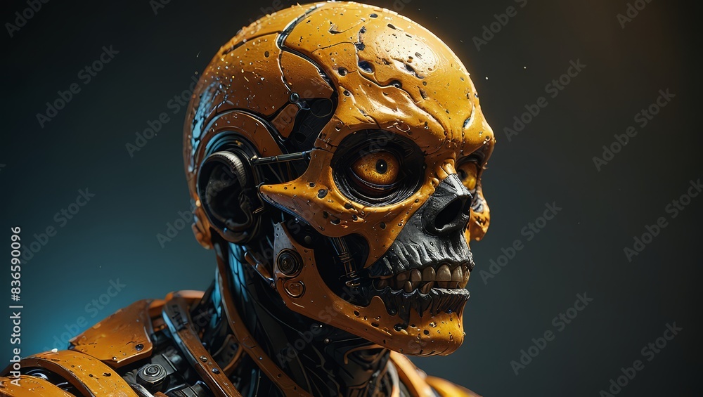 Cyberpunk Robot Skull Cyberpunk Robot Skull