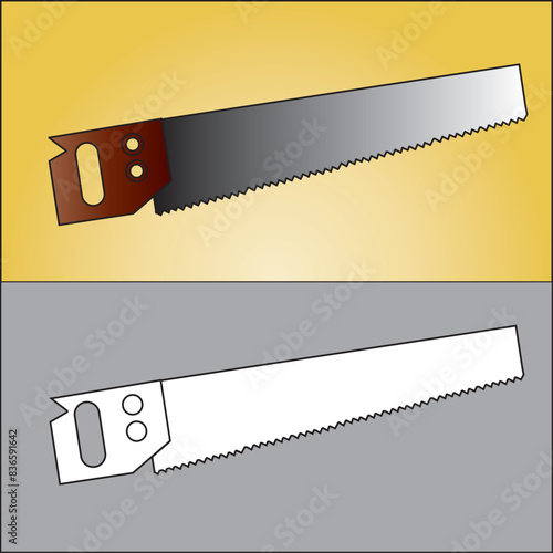 Wood cutter vector art and EPS file. photo