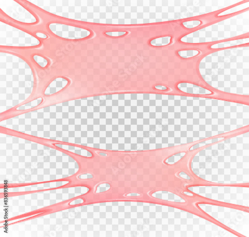 Pink sticky bubble gum signboard. Bubble gum banner