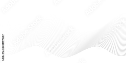 Vector abstract white digital blend wave lines technology background. Modern minimal gradient white flowing wave lines and glowing moving lines. Futuristic technology and sound wave lines background.