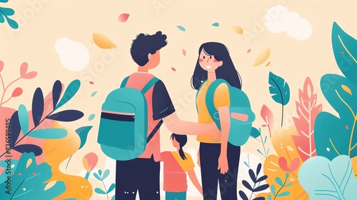 Wallpaper Mural gratitude poster flat design side view Teacher Appreciation Day theme animation Complementary Color Scheme Torontodigital.ca