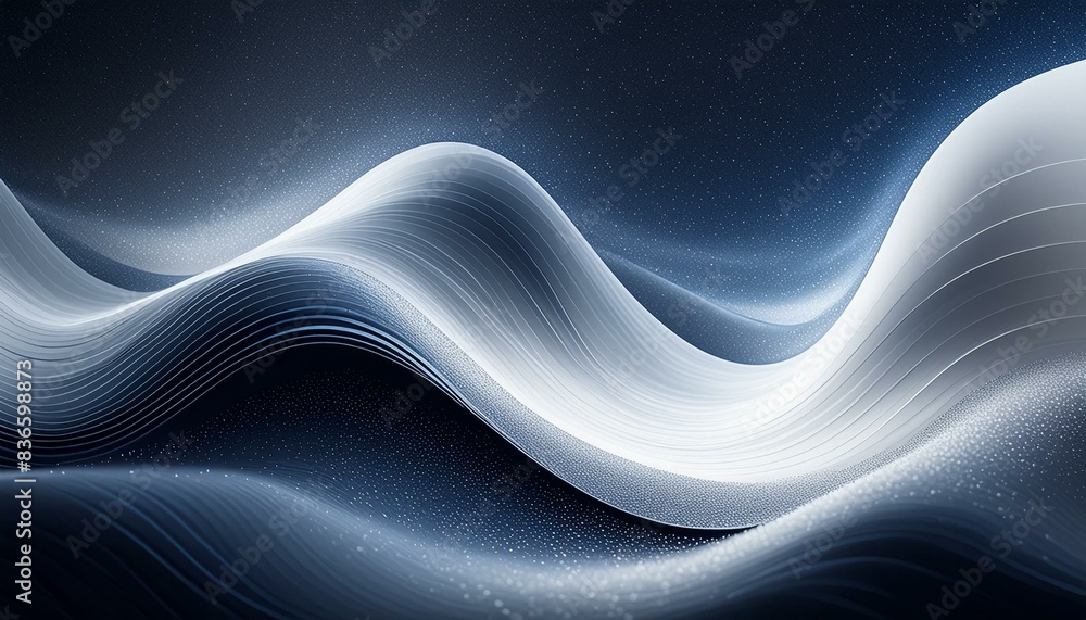 Light and Shadow: Abstract Noisy Waves in Blue, Gray, and Black Light and Shadow: Abstract Noisy Waves in Blue, Gray, and Black