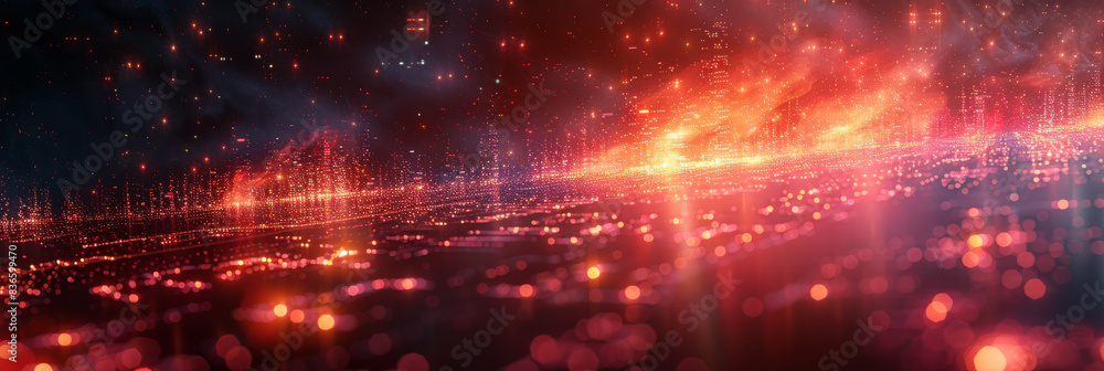 Obraz premium Digital background for tech, AI, neural networks, data, audio, graphics