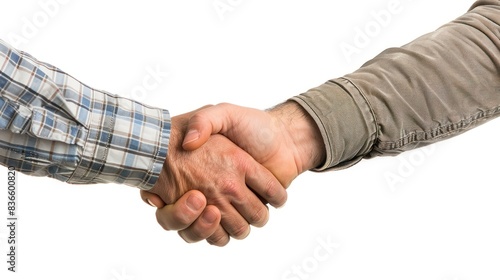 High definition close-up of two business women shaking hands in agreement. on a white background © WITTAYA  ANGMUJCHA