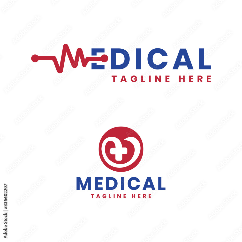 Medical Creative text based and icon mark logo design modern minimal concept Medical Creative text based and icon mark logo design modern minimal concept