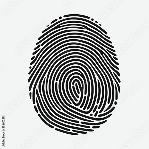 fingerprint vector illustration symbol isolated. Security Access Concept 