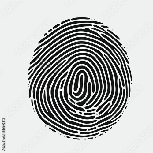 fingerprint vector illustration symbol isolated. Security Access Concept 