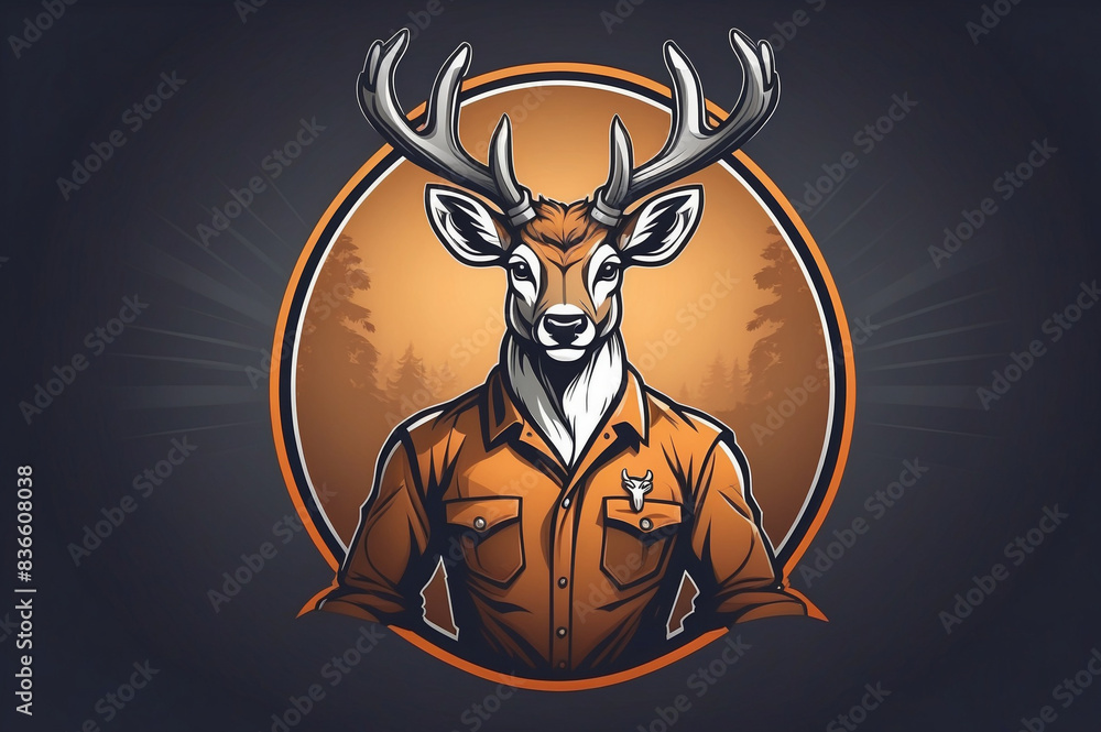illustration of a deer head illustration of a deer head