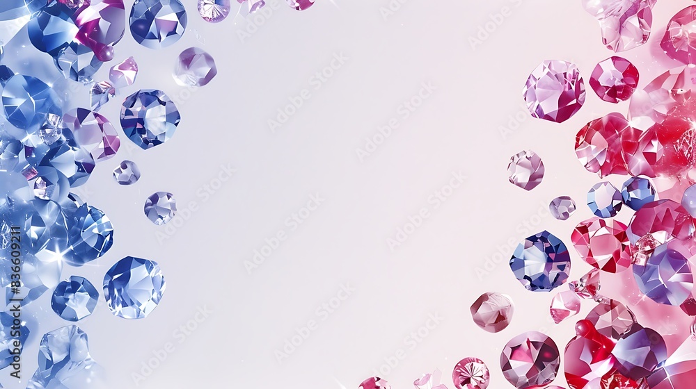 Red and blue diamonds on left side border, light lavender background. Red and blue diamonds on left side border, light lavender background.